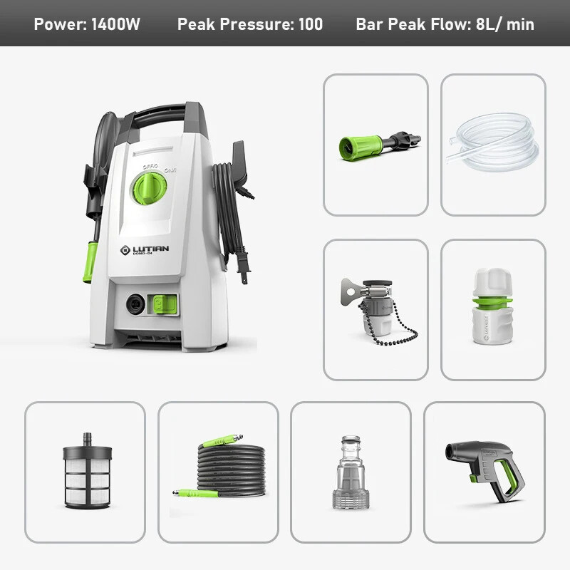 220V Portable High-Pressure Car Washer with Water Gun for Home Cleaning