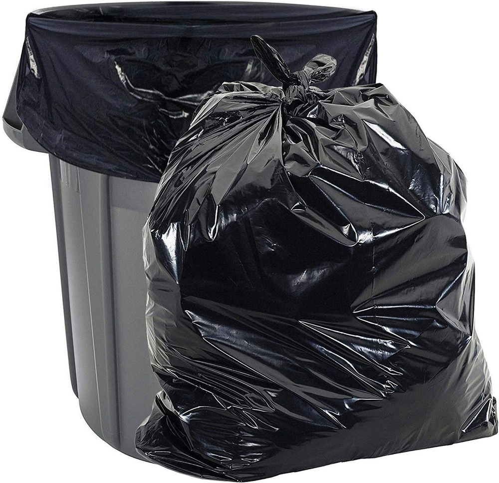 Heavy Duty 55 Gallon Trash Bags - (Large 50 Pack/W Ties) - 2 MIL