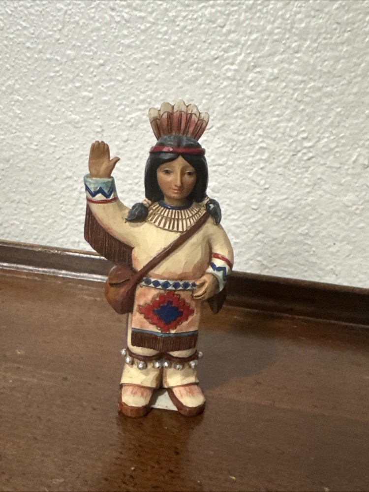 Jim Shore Mini Native American Fall Thanksgiving 4-Inch Figurine 4027806