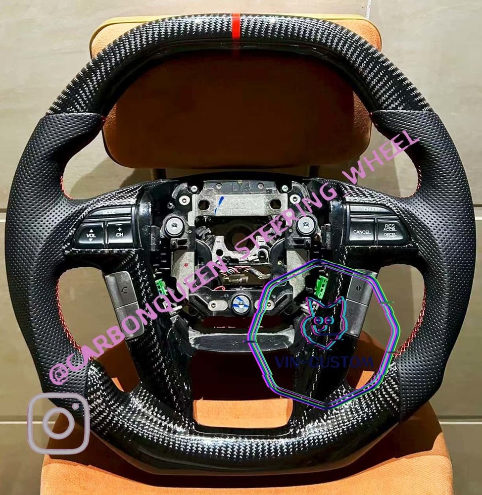 REAL CARBON FIBER STEERING WHEEL FOR HONDA  ACCORD 8TH  08-12YEARS