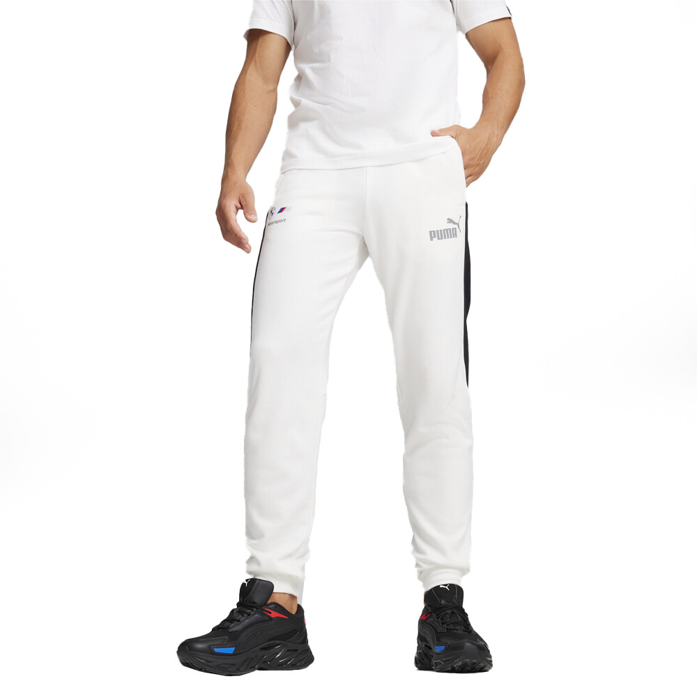 Puma BMW MMS MT7 Plus Mens White Sweatpants Athletic Casual Wear