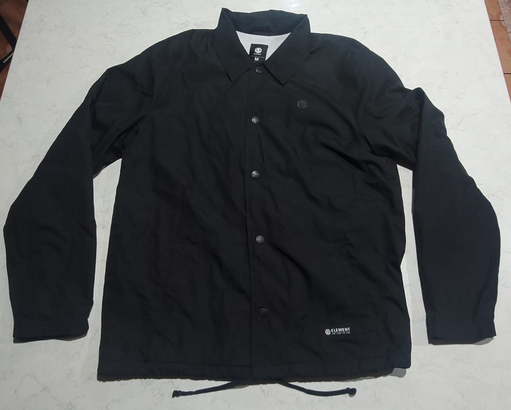 Element Skateboard Coach Jacket Mens Medium Travel Well Y2K Button Snap NWOT