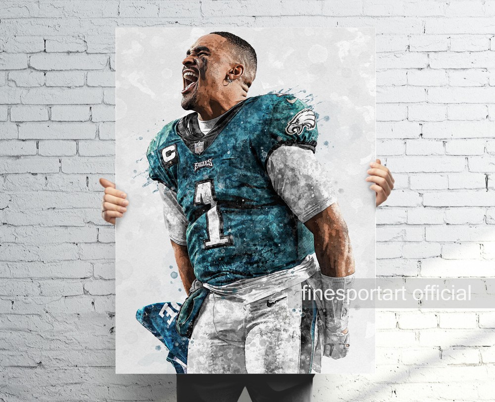 Jalen Hurts Philadelphia Eagles Canvas Print Football Wall Art Sports Decor
