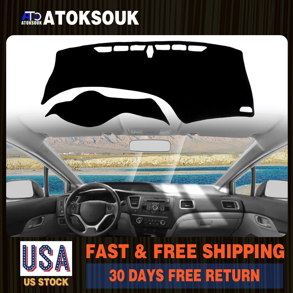 Sun-Resistant Dashboard Cover Mat for 2012-2015 Honda Civic Interior Shield