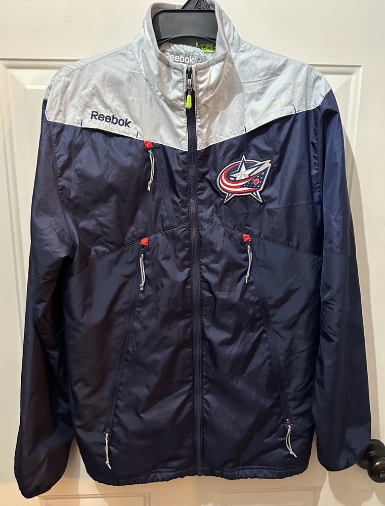 Columbus Blue Jackets Unisex Jacket Reebok Center Ice Kinetic Fit Size Small