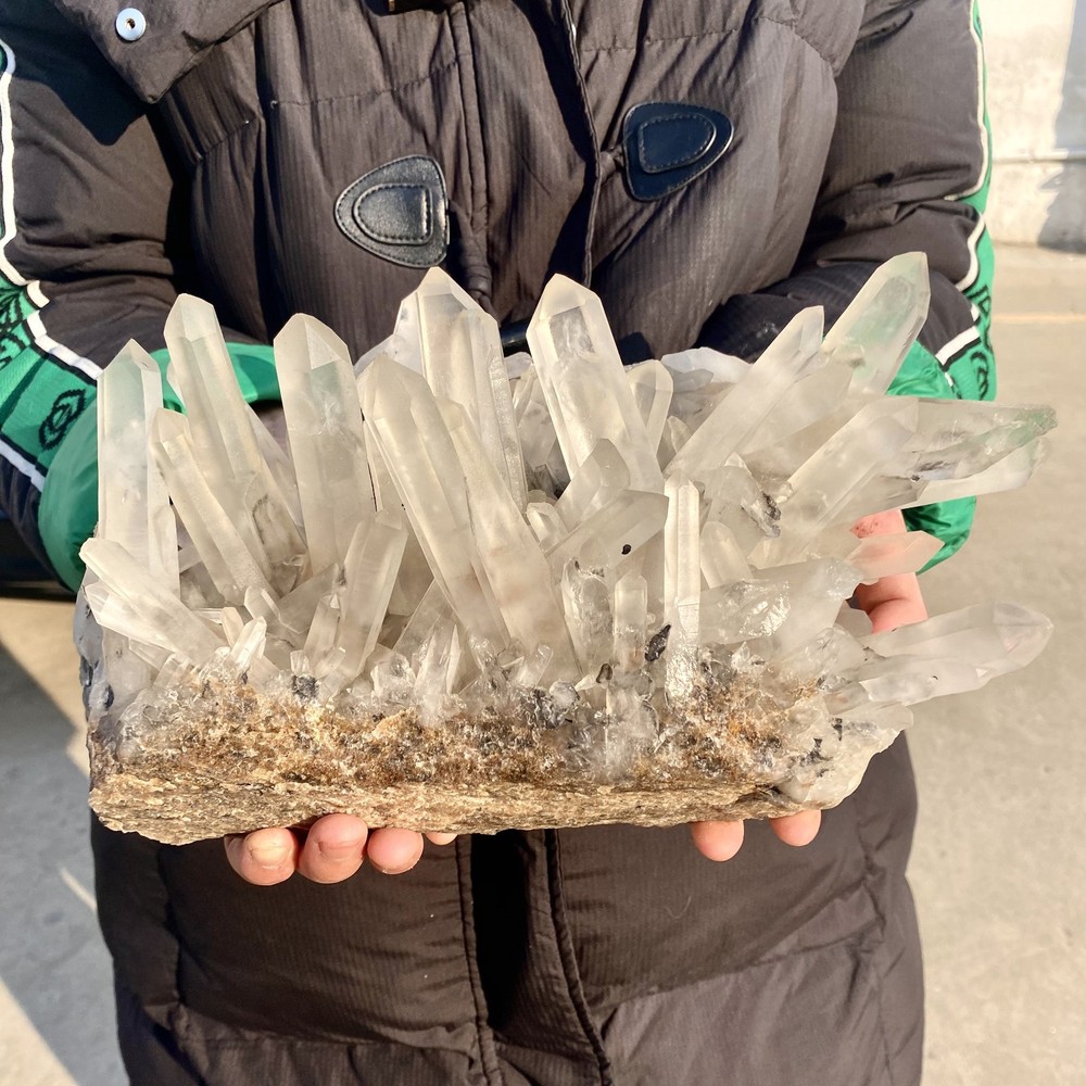 8LB Large Natural Clear Quartz Crystal Cluster Mineral Sample Crystal Energy -