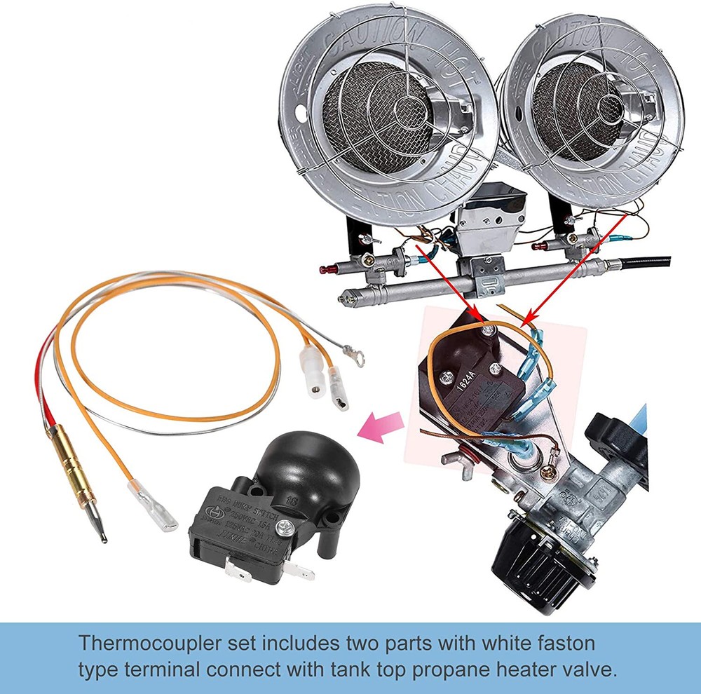 Propane Tank Top Heater Replacement Part Thermocoupler Assembly Kit Gas Heaters