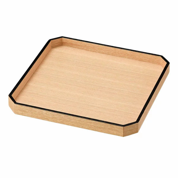Wooden Square Tray Echizen Lacquerware Natural Wood Sweets Tray Made in Japan