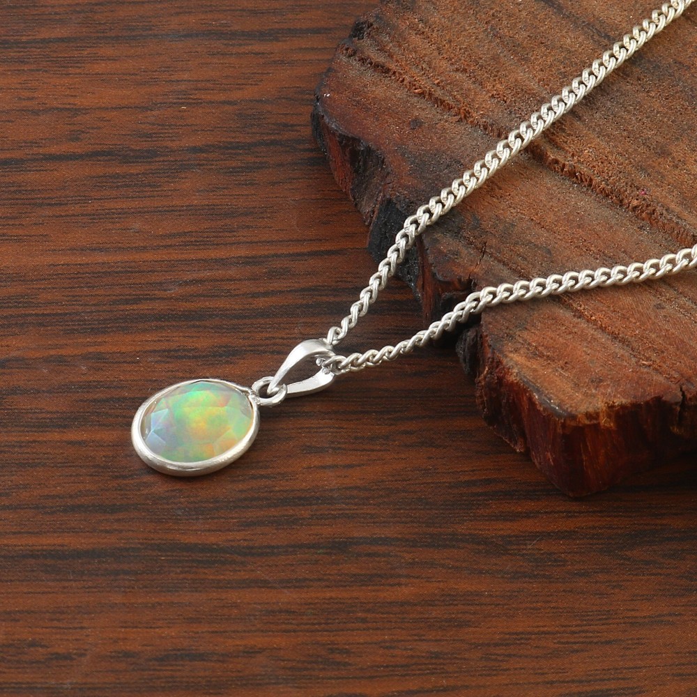 Special Sale Natural Opal Pendant Lustrous Bezel Set Limited Time Offer J-144-image