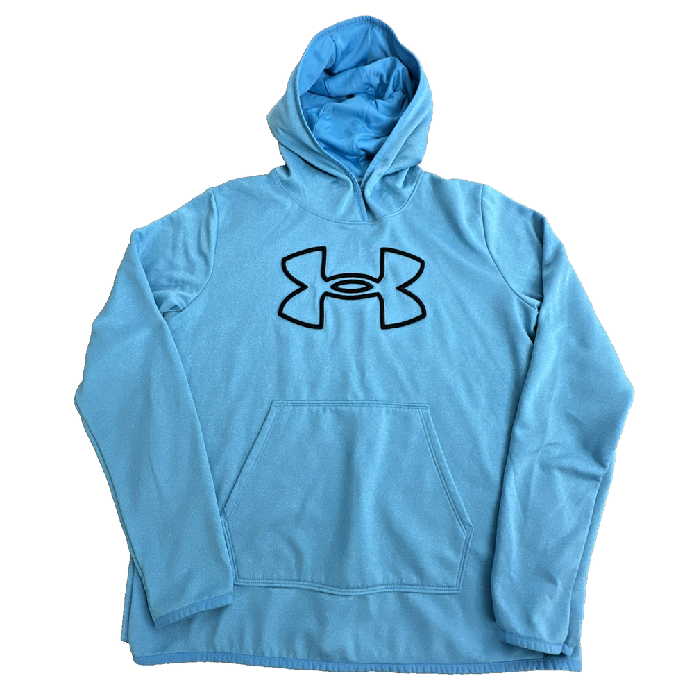Under Armour Fleece Big Logo Hoodie Women's Blue  Size M Athleisure Streetwear