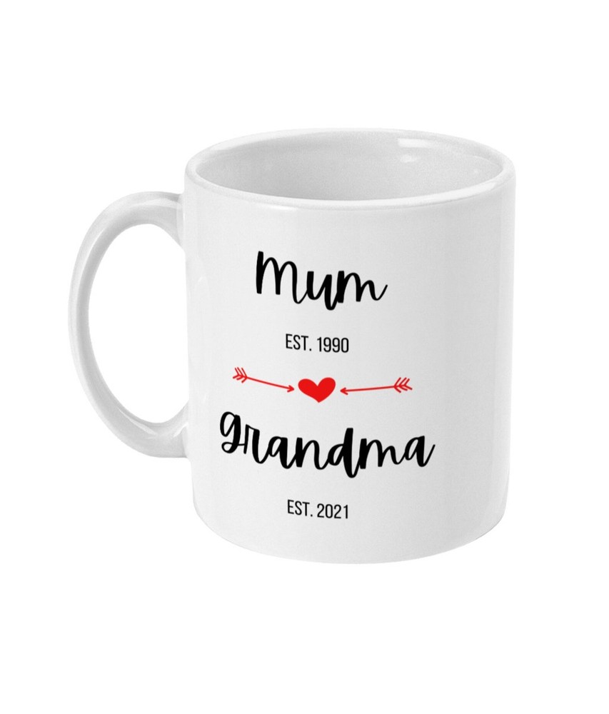 Personalised Grandma Est. 2021 Mug Grandma Est. 2021 Grandparents Becoming