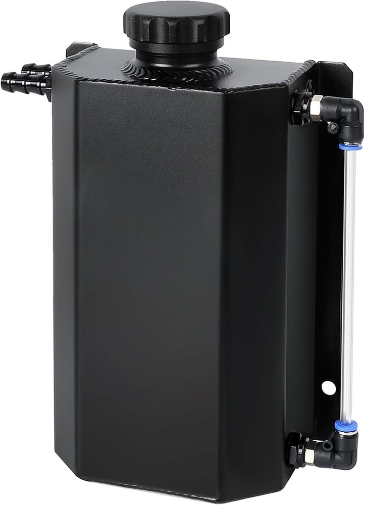 2L Aluminum Radiator Coolant Overflow Bottle Recovery Water Tank Reservoir Black