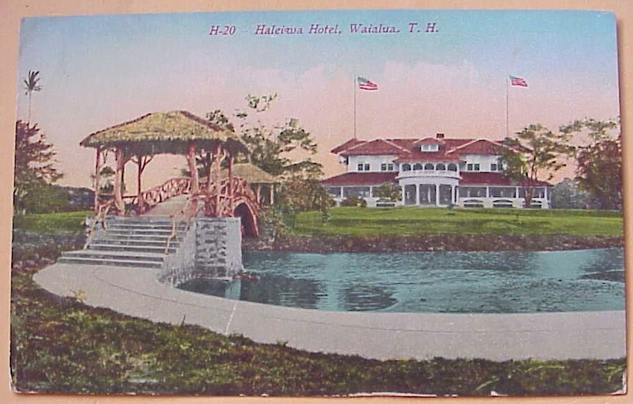 1910's Haleiwa Hotel Waialua Oahu TH Hawaii Mitchell H-20