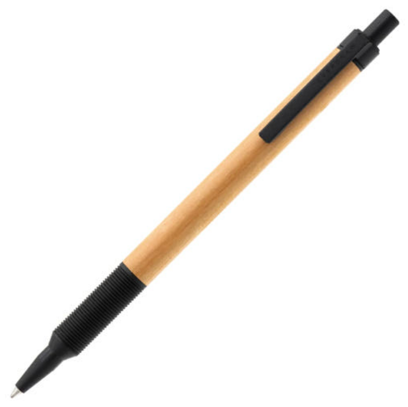 Luddite EverDraw 0.8mm Ballpoint Pen in Black & Wood Barrel