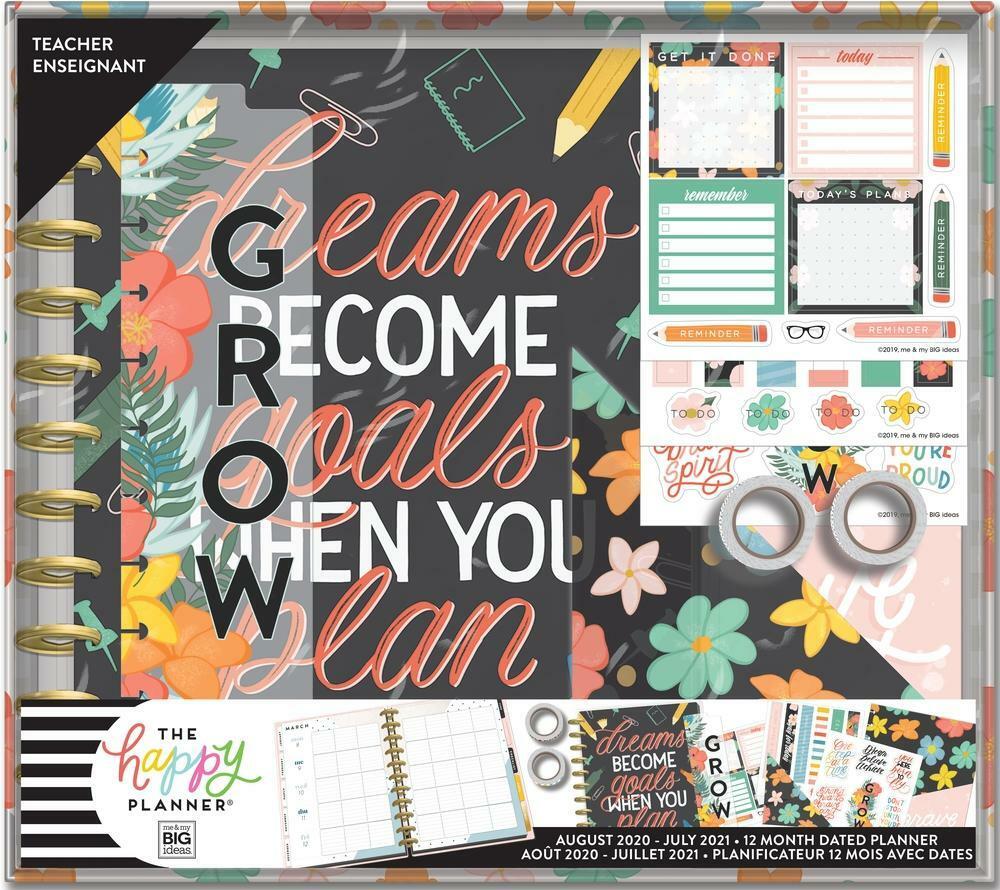 NEW Happy Planner Big Teacher Planner Kit NIB year 20-21 Dreams and Goals 12 mth-image