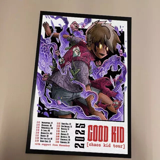 Good Kid Chaos Kid Tour 2025 Poster, Concert Art Print, Home Decor