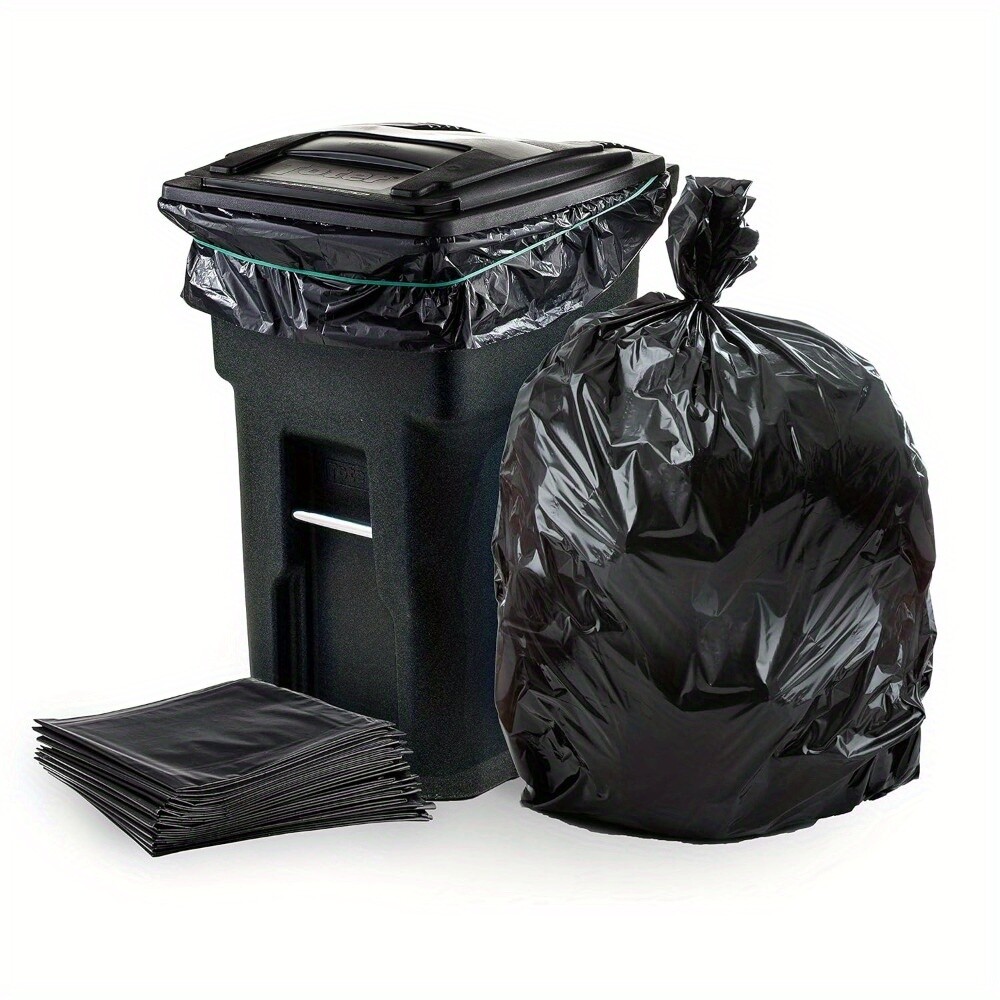 New Heavy Duty 45 Gallon Trash Bags Large Black Garbage Bags 50PCS 1.9MIL