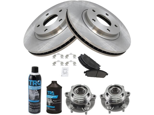 Front Brake Pad and Rotor and Wheel Hub Kit fits Nissan Quest 2004-2009 32DXRV