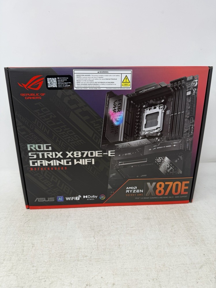ASUS ROG STRIX X870E-E GAMING WIFI 7 AMD AM5 X870 ATX motherboard DDR5