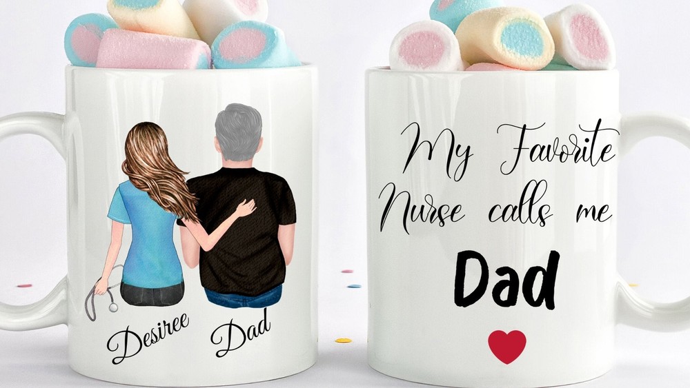 Nurse Dad Mug Nurse Father Gift Nurse Gifts Personalized Nurse Mug Nurse Coffee