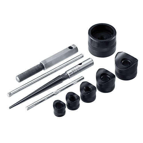 HOZAN Chassis Punch Set with Reamer Manual Puncher Easily punch holes with one h