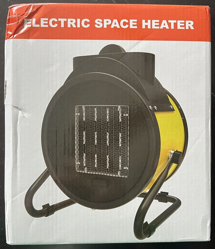 1500W Adjustable Indoor Portable Electric Space Heater with Hot Air Fan for Garage