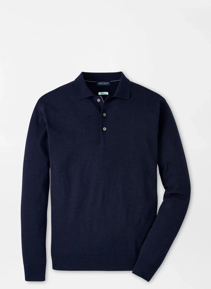 Peter Millar Excursionist Flex Merino Sweater Polo Size S