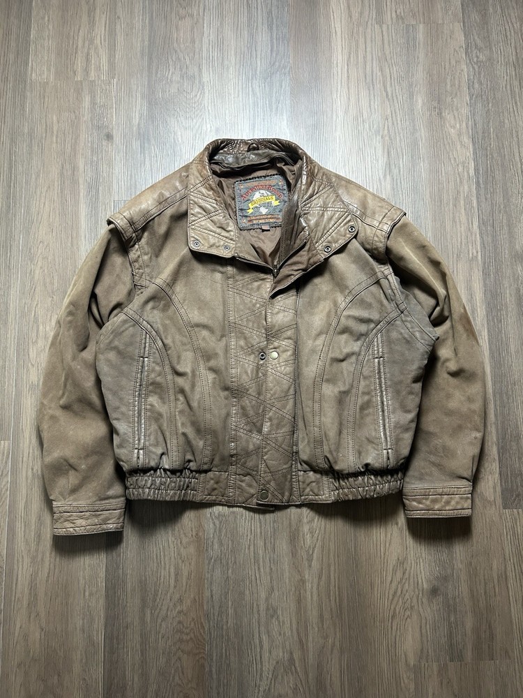 Vintage Adventure Bound Wilson’s Leather Bomber Jacket Size XL