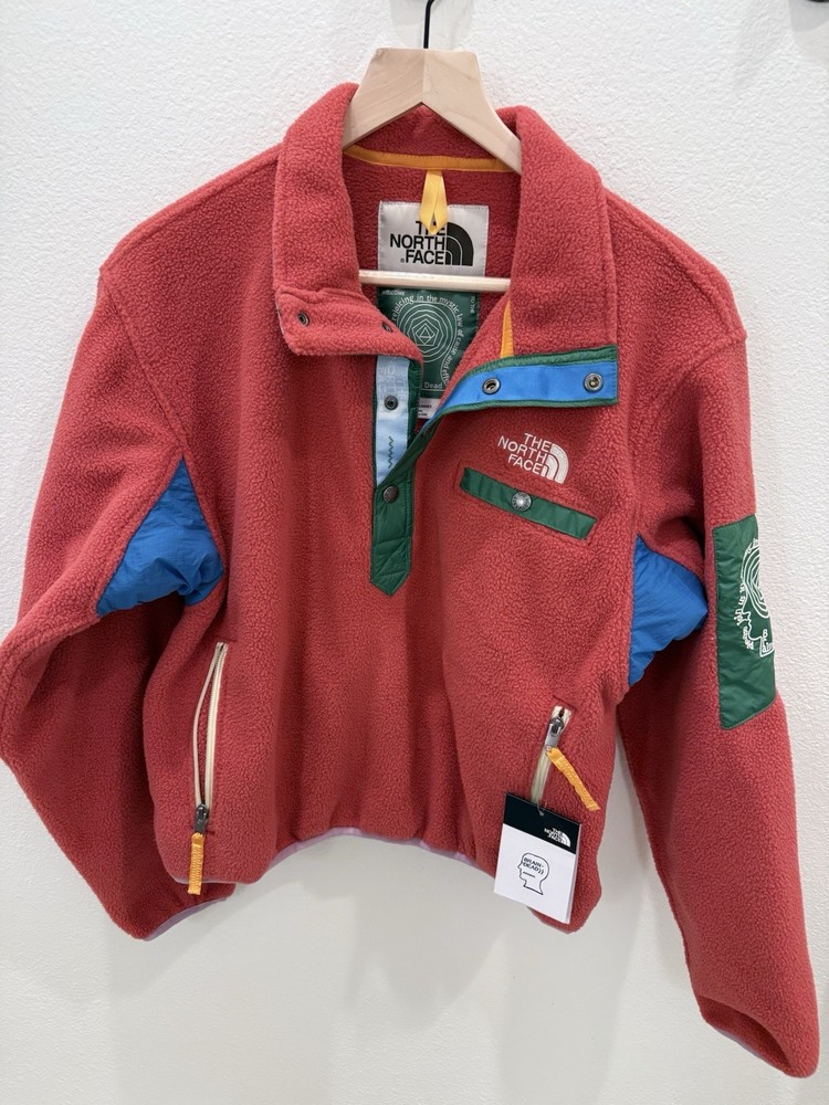 The North Face x Brain Dead 89 Placket Pullover Fleece - Sunbaked Red Size XS