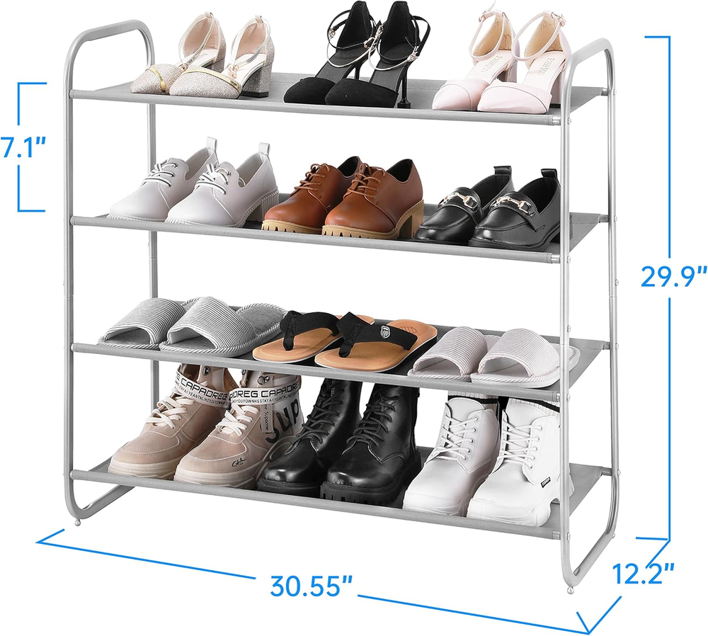 Wooden Shoe Storage Rack Organizer Cabinet for Firm Pairs by Woodhaven