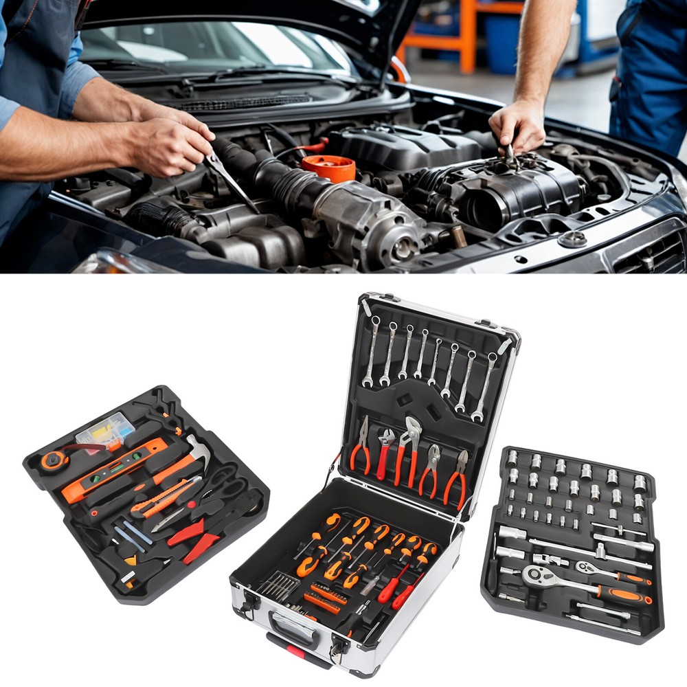 187Pcs Trolley Case Tool Box Set, Household Hand Tool Kit, Mixed Hand Tool Kit