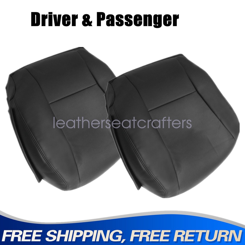 Premium Black Bottom Seat Covers for 2007-2008 Lexus LS460 & LS600h L - Driver + Passenger