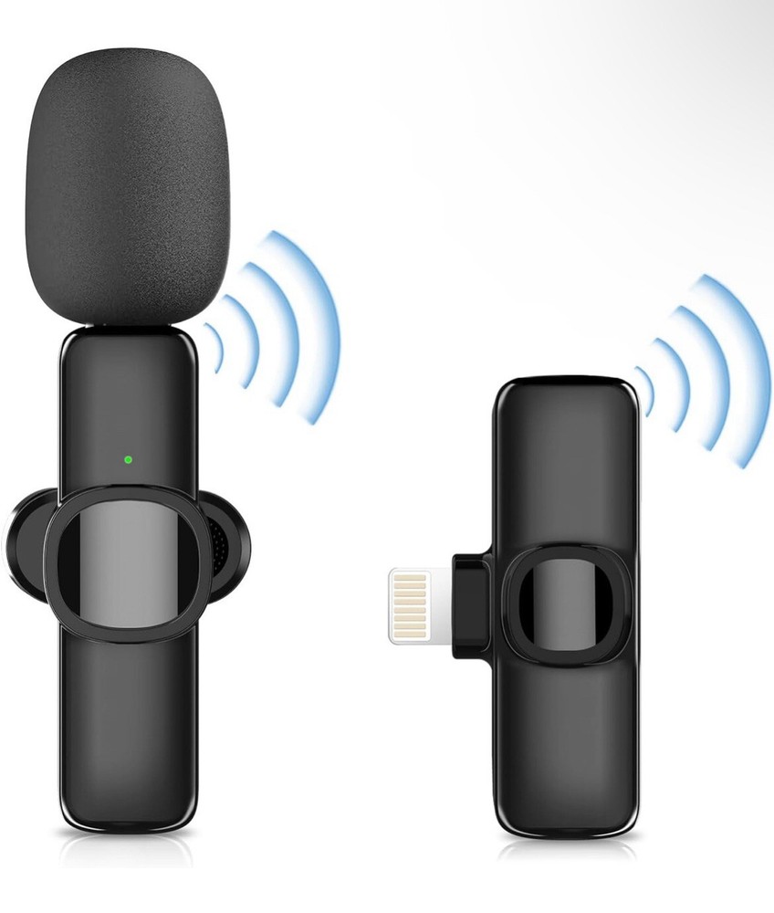 Wireless Lavalier Microphone for iPhone, Professional Lapel Mics