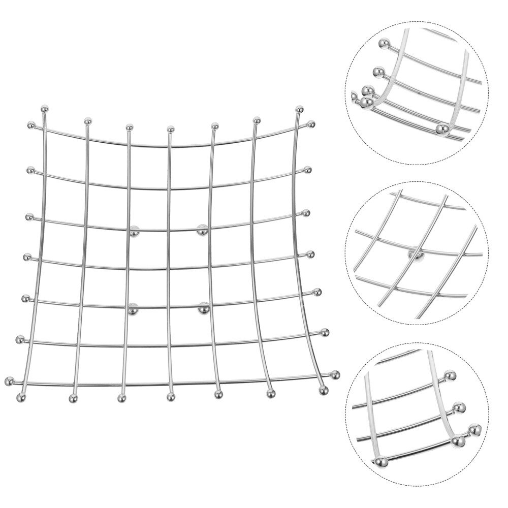 Iron Fruit Basket Countertop Holder for Kitchen Storage with Wire Design  