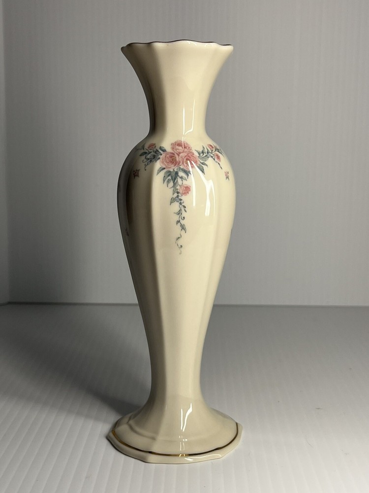 Vtg Lenox Petite Rose Bud Vase Porcelain 8