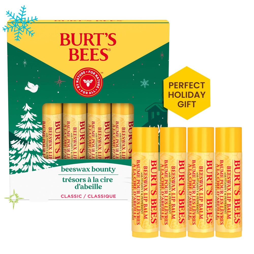 Beeswax Bounty Classic Lip Balm 4-Pack 0.15 Oz Each