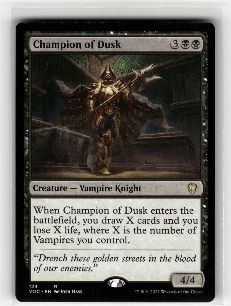 CHAMPION OF DUSK Crimson Vow Commander #124 VOC(NM+)(MTG)