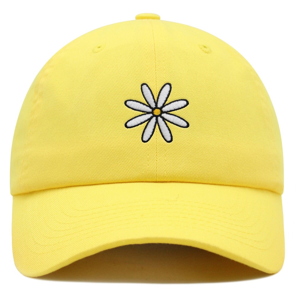 JPAK Abstract Daisy Bold Petals Premium Dad Hat Cotton 6-Panel Curved Brim