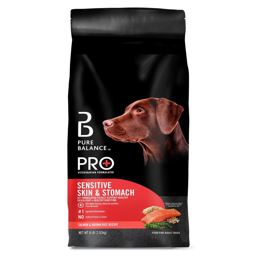Pro+ Sensitive Skin & Stomach Dog Food, Salmon & Rice Recipe, 8 lb Bag