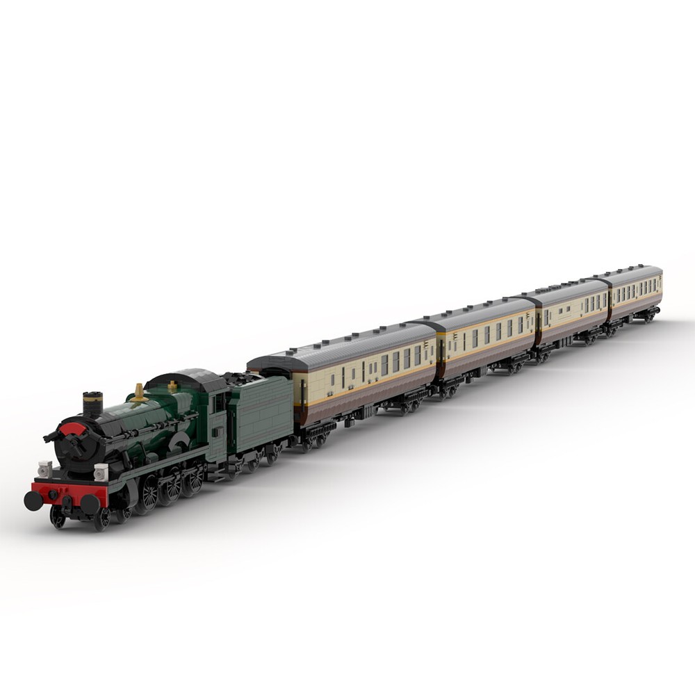 5-in-1 Train Set with a Locomotive and 4 Wagons 5997 Pieces MOC Build