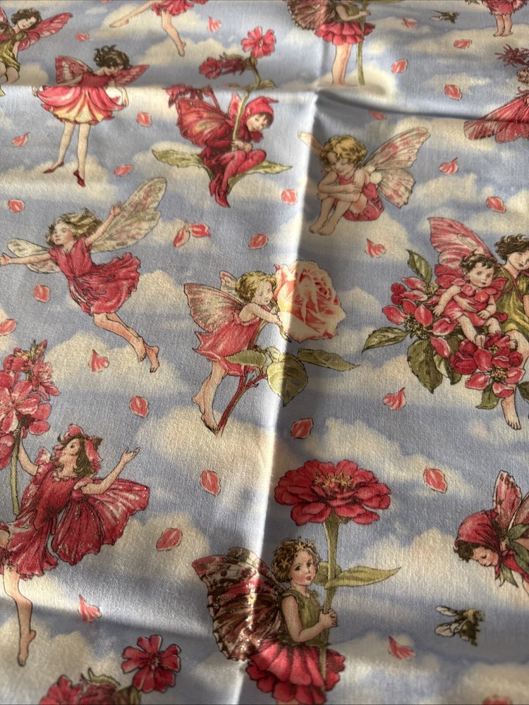 Petal Fairies Cotton Fabric M Miller 1 Yd New DM 3939 (38L X 42”W)