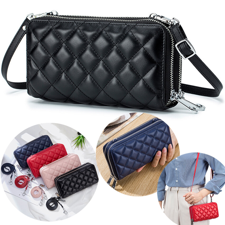 Women's Leather Crossbody Sling Backpack with Wallet Compartment