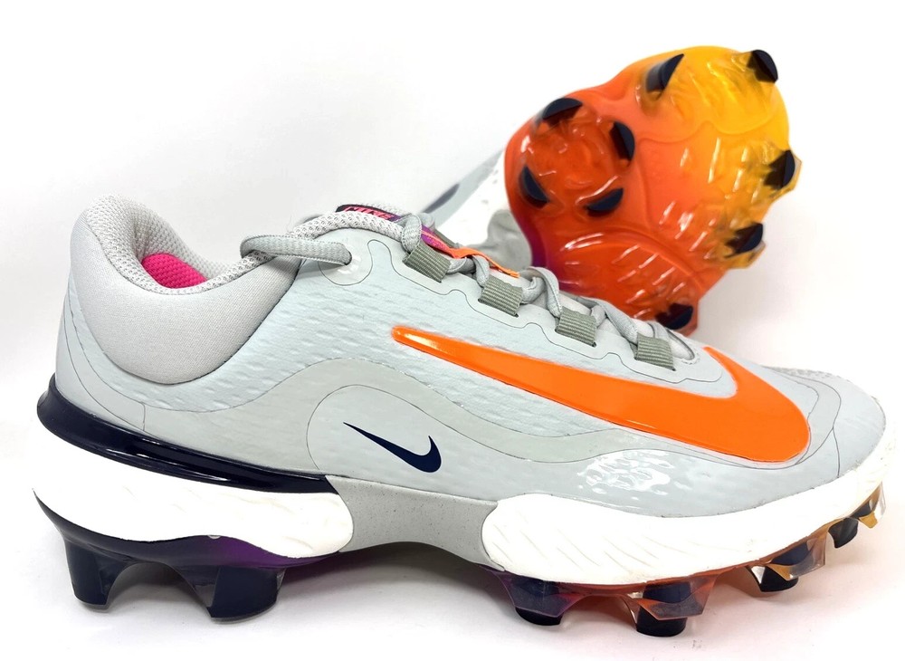 Nike Alpha Huarache Elite 4 Low MCS Grey Baseball Cleats HF1137-001 Size 12.5
