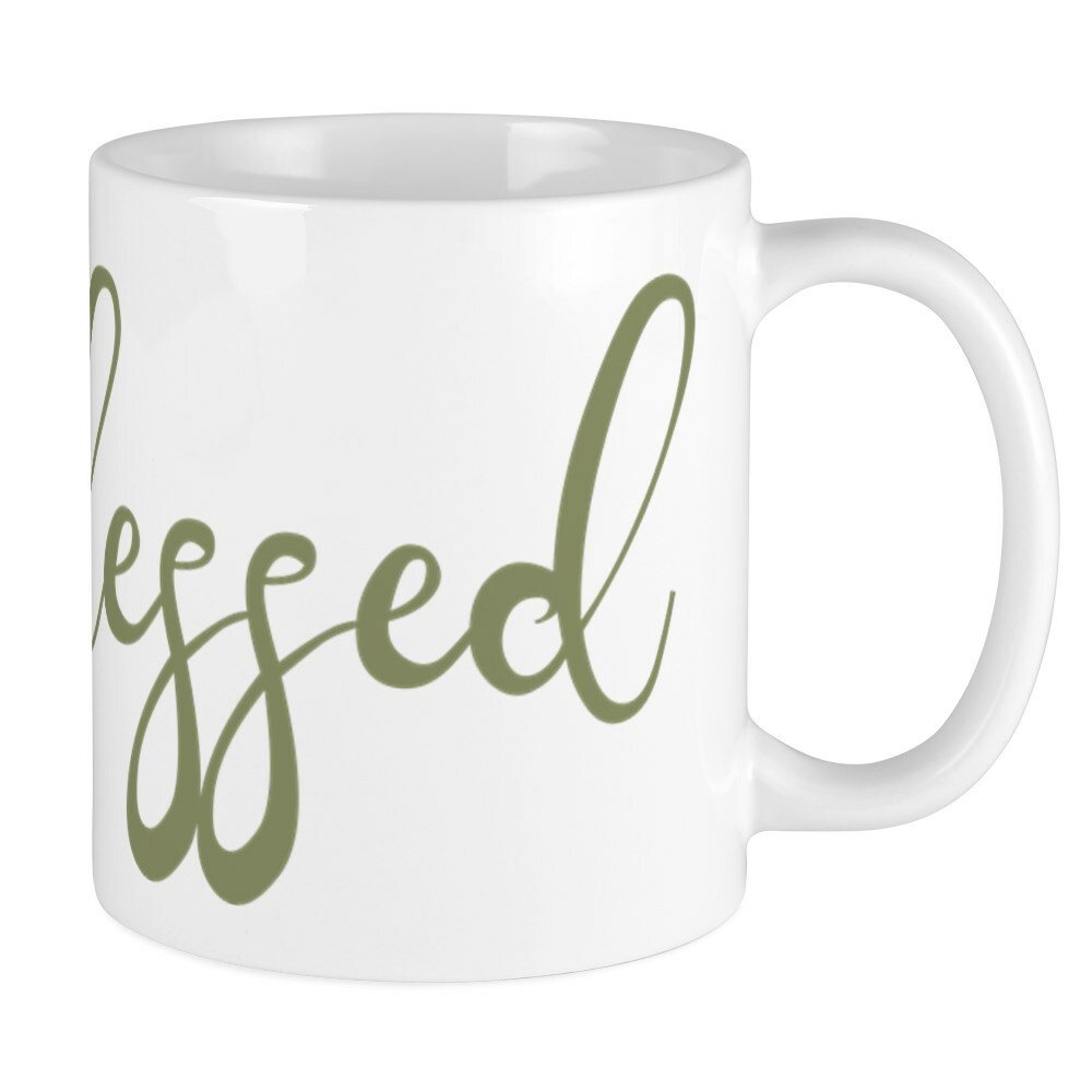 CafePress Hashtag Blessed 11 oz Ceramic Mug for Coffee or Tea Lovers