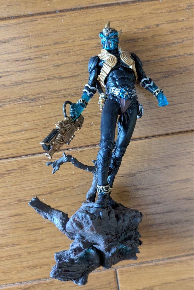 Kamen Rider Ibuki 12cm Action Figure with Rock Base Stand