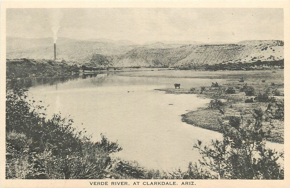 c1910 Clarkdale Arizona Verde River Albertype Postcard 25-5340