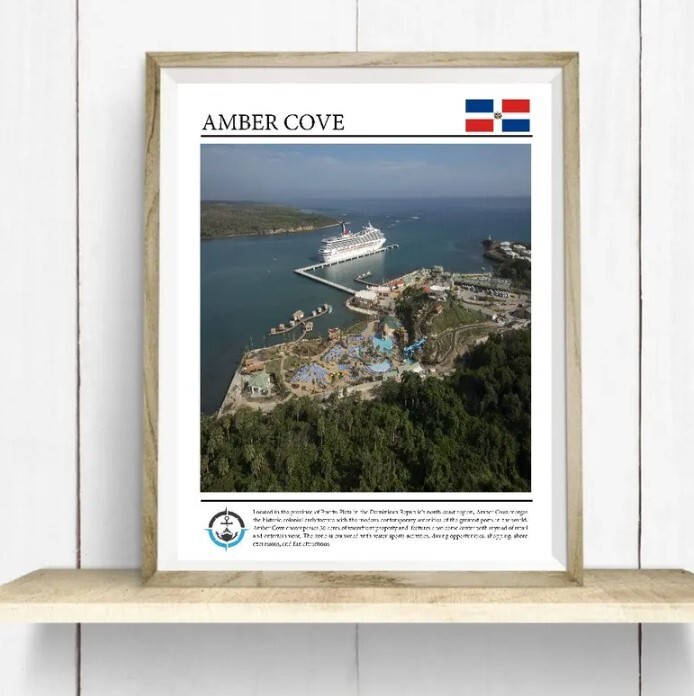 Amber Cove Santo Domingo Poster Print Stunning Coastal Photography Vibrant Beach