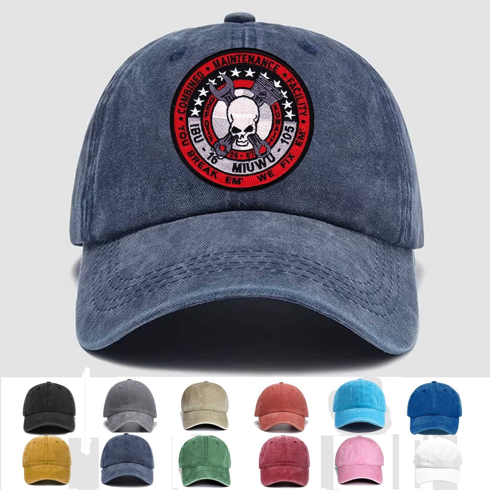 Custom Embroidered Hat IBU 16 Miuwu 105 Combine Maintenance Facility,Veteran Cap