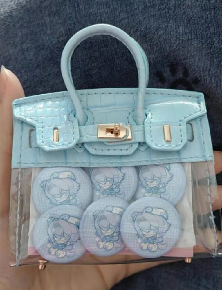 Mini Clear PVC Handbag Keychain Coin Purse Airpod Case  