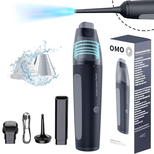 Handheld Vacuum, 22000PA Portable Cordless Car Vacuum Cleaner, Matte Black
